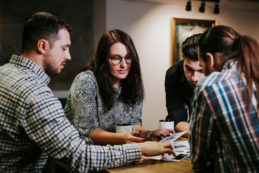 business meeting with developers